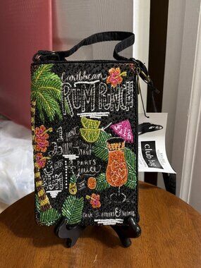 Bamboo Trading Club Bag Rum Punch Recipe Crossbody - NWT